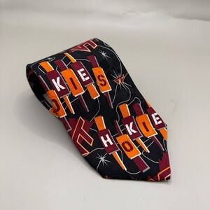 Vintage RM Sport Virginia Tech Hokies Retro Silk Neck Tie Classic Size Usa Made